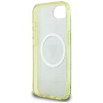 Case Guess IML Metal Glitter 4G Circle Triangle MagSafe for iPhone 16e brown - imagine 7