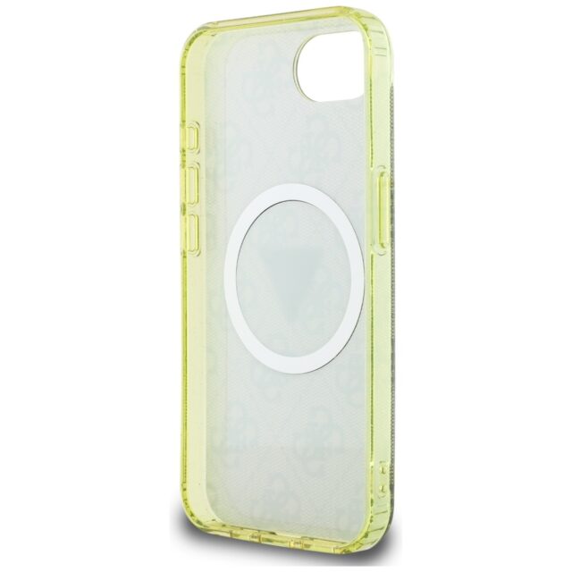 Case Guess IML Metal Glitter 4G Circle Triangle MagSafe for iPhone 16e brown - imagine 7