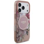 Guess IML Flowers Pearl Strap MagSafe Case for iPhone 17 Pro Pink - imagine 4