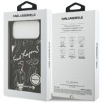 Karl Lagerfeld Grained Pattern & Logo MagSafe Case for iPhone 17 Pro Max Black - imagine 8