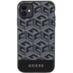 Guess GUHMN61HGCFSEK iPhone 11 / Xr 6.1" black hardcase GCube Stripes MagSafe - imagine 3