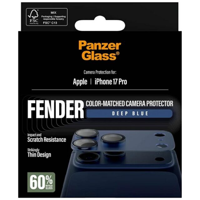 Tempered glass for lens PanzerGlass Fender Camera Protector for iPhone 17 Pro blue - imagine 5