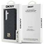 DKNY DKHMS24MPSHRPSK S24+ S926 black hardcase Leather Pattern Metal Logo MagSafe - imagine 8