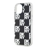 DKNY DKHCP15SHDLCEK iPhone 15 / 14 / 13 6.1 inch black hardcase IML Checkered Mono Pattern - imagine 6