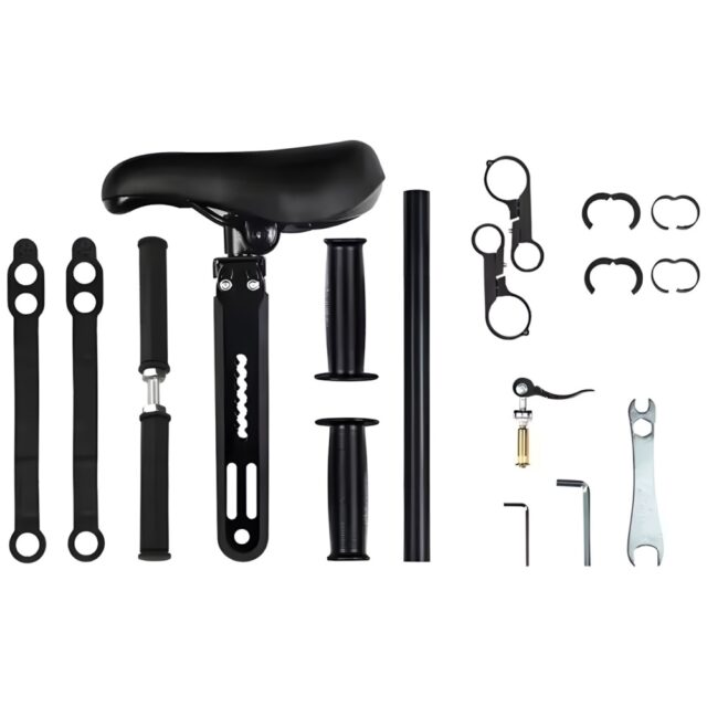 Child Bicycle Seat WILDMAN C1 for frame black - imagine 7