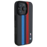 BMW BMHMP16X23PUPTK iPhone 16 Pro Max 6.9" black hardcase M Perf. Tricolor Printed Stripes - imagine 4
