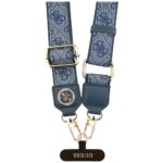 Universal lanyard Guess CBDY 4G Tether Patch Strass Metal Logo blue - imagine 3