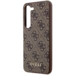 Guess GUHCS23SG4GFBR S23 S911 brown hard case 4G Metal Gold Logo - imagine 6