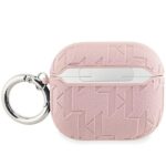 Karl Lagerfeld KLA3PGCHPP AirPods 3 cover pink Monogram Choupette Head - imagine 2