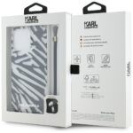 Karl Lagerfeld KLHCP15LHZBPKCCK iPhone 15 Pro 6.1" black hardcase IML Zebra Pattern & Cord - imagine 7