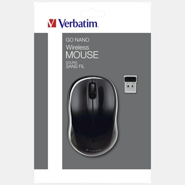 Verbatim Go Nano Wireless Mouse 1600 dpi black 49042 - imagine 4