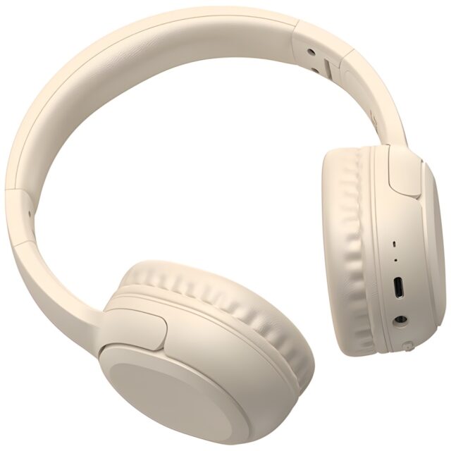 USAMS Bluetooth 5.3 On-Ear HeadphonesYun Series Beige TDLYEJYX02 (USAMS-YG23) - imagine 2