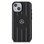 Mercedes MEHMP15S23HRSK iPhone 15 / 14 / 13 6.1" Black Hardcase Double Layer Crossed Lines MagSafe - imagine 3