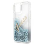 Guess GUHCP12LGLVSBL iPhone 12 Pro Max 6,7" blue hardcase Glitter Vintage Script - imagine 7