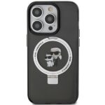 Karl Lagerfeld KLHMP13LHMRSKCK iPhone 13 Pro 6.1" black hardcase Ring Stand Karl&Choupettte Ma - imagine 3