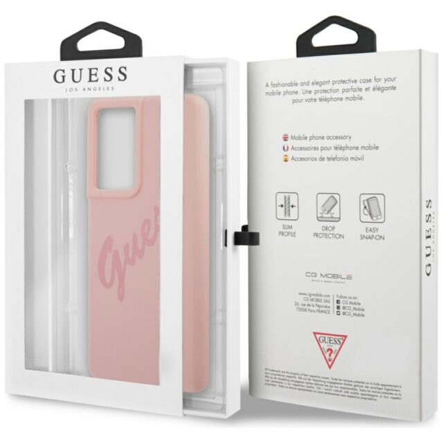 Guess GUHCS21LLSVSPI S21 Ultra G998 pink hardcase Script Vintage - imagine 8