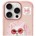 Nimmy Glasses Cool Cat MagSafe case for iPhone 16 Pro Max pink - imagine 2