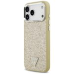 Guess Glitter Triangle Logo MagSafe case for iPhone 17 Pro Max gold - imagine 2