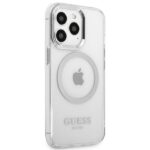 Guess GUHMP13LHTRMS iPhone 13 Pro / 13 6,1" silver hard case Metal Outline Magsafe - imagine 4