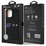 BMW BMHMP16X23SAXK iPhone 16 Pro Max 6.9" black hardcase Silicone Middle Stripe MagSafe - imagine 8