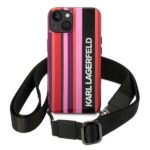 Karl Lagerfeld KLHCP14SSTSTP iPhone 14/ 15 / 13 6,1" hardcase pink Color Stripes Strap - imagine 2