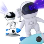 Night Light, Projector, Glowing Rocket Extralink Home Star Projector with Rocket and Slides, for Kids, Astronaut - imagine 2