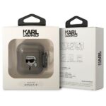 Karl Lagerfeld KLA2HNIKTCK AirPods 1/2 cover black Karl`s Head - imagine 3