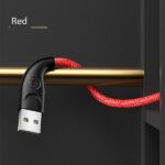 USAMS braided cable U41 USB-C 2m 2A red SJ395USB02 (US-SJ395) - imagine 7