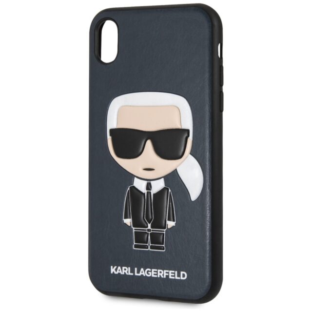 Karl Lagerfeld KLHCI61IKPUBL iPhone Xrhardcase blue Iconic Karl Embossed - imagine 3
