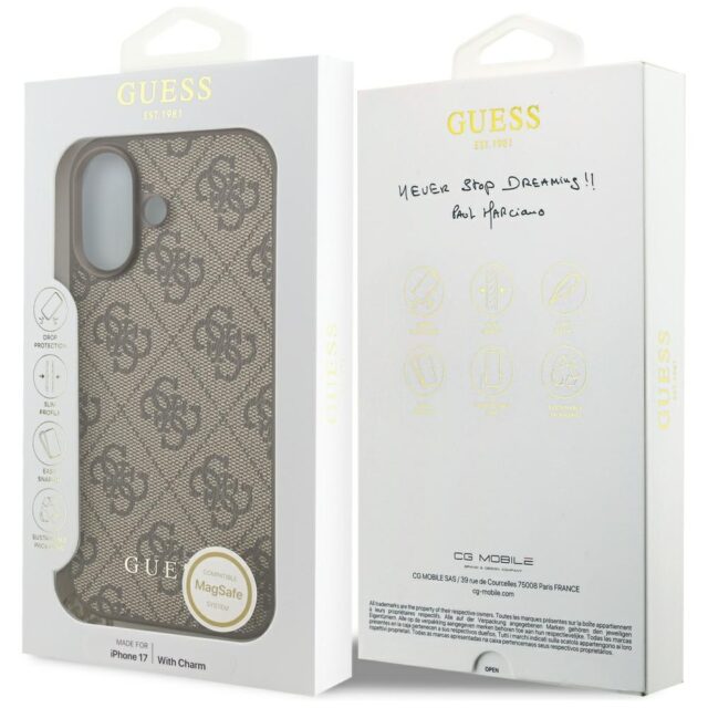 Guess 4G Charms Collection MagSafe case for iPhone 17 brown - imagine 7