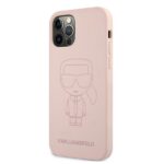 Karl Lagerfeld KLHCP12LSILTTPI iPhone 12 Pro Max 6,7" Silicone Ikonik Outline pink - imagine 2