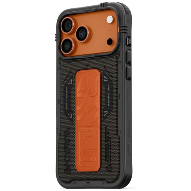 Skinarma Phantom Case for iPhone 17 Pro Max Magnetic Charging + Grip Stand Olive - imagine 2