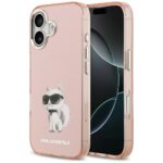 Karl Lagerfeld IML Aquarelle Choupette & Logo MagSafe Case for iPhone 17 Pink