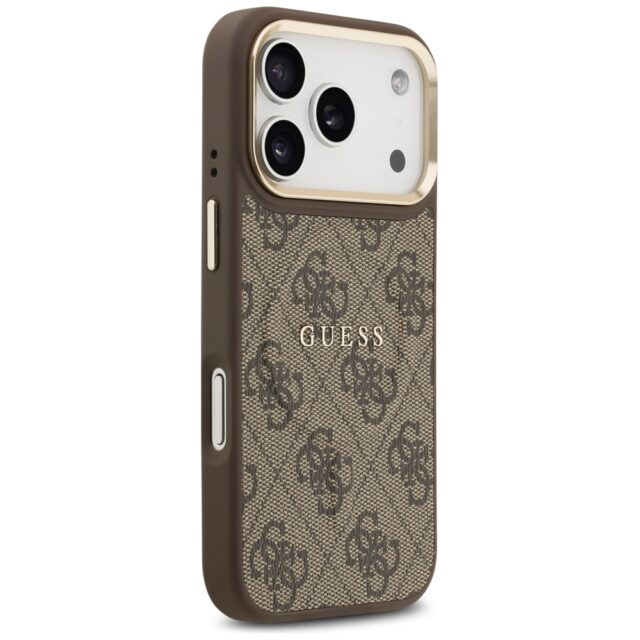 Case Guess 4G PU Classic Logo MagSafe for iPhone 17 Pro brown - imagine 4