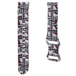 Hello Kitty Universal Strap HKUWMSDIESK Silicone Heads & Stripes black strap 20mm - imagine 3