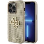 Guess GUHCP15XPSP4LGD iPhone 15 Pro Max 6.7" gold hardcase Perforated 4G Glitter