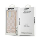 DKNY DKHCP14LPCPTSSP iPhone 14 Pro 6.1 inch pink hardcase Leather Checkered Mono Pattern & Printed S - imagine 8