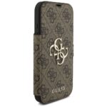Guess Book 4G Metal Logo Case for iPhone 17 Pro Brown - imagine 4