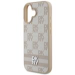 DKNY DKHCP16SPCPTSSP iPhone 16 6.1" pink hardcase Checkered Pattern & Printed Stripes - imagine 6