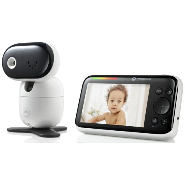 Electronic nanny Motorola PIP1510 video monitor 5" Pan & Tilt white - imagine 2