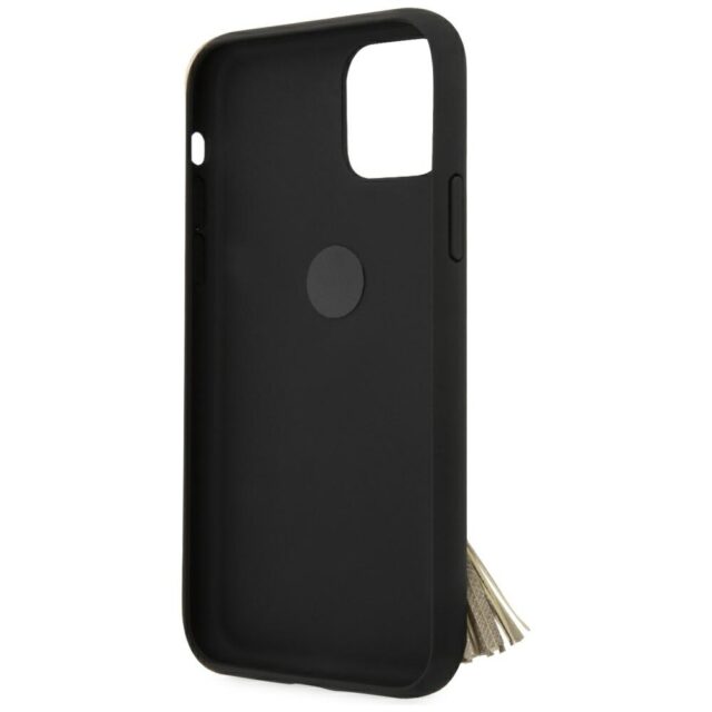 Guess GUHCN58RSSABK iPhone 11 Pro black hard case Saffiano with ring stand - imagine 4