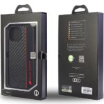 Audi Carbon Fiber Stripe iPhone 14 / 15 / 13 6.1" black hardcase AUS-TPUPCIP14-R8/D1-BK - imagine 6