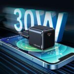 USAMS wall charger 1xUSB-C T45 30W PD3.0 + QC3.0 Fast Charging + U63 cable USB-C/Lightning white - imagine 7