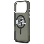Karl Lagerfeld IML Glitter Karl & Choupette Sketch Logo MagSafe Case for iPhone 17 Pro Max Black - imagine 6