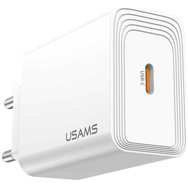 Wall charger USAMS T69 20W USB-C white - imagine 2