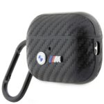 BMW BMAP2WMPUCA2 AirPods Pro 2 gen cover black Carbon Double Metal Logo - imagine 3
