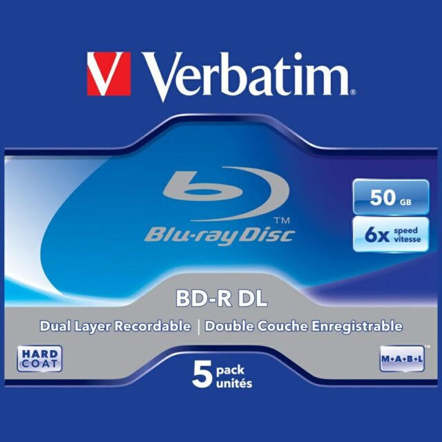 Blu-ray Discs Verbatim 50GB 6X BD-R DL 5pcs gray 43748 - imagine 3