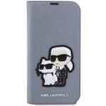 Karl Lagerfeld KLBKP14XSANKCPG iPhone 14 Pro Max 6.7" bookcase silver Saffiano Karl & Choupet - imagine 3