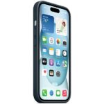 Etui Apple MT4D3ZM/A iPhone 15 Plus / 14Plus 6.7" MagSafe błękit pacyfiku/pacific blue FineWoven Case - imagine 3