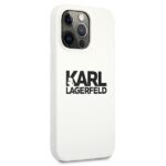 Karl Lagerfeld KLHCP13LSLKLWH iPhone 13 Pro / 13 6,1" Silicone Stack Logo white - imagine 4